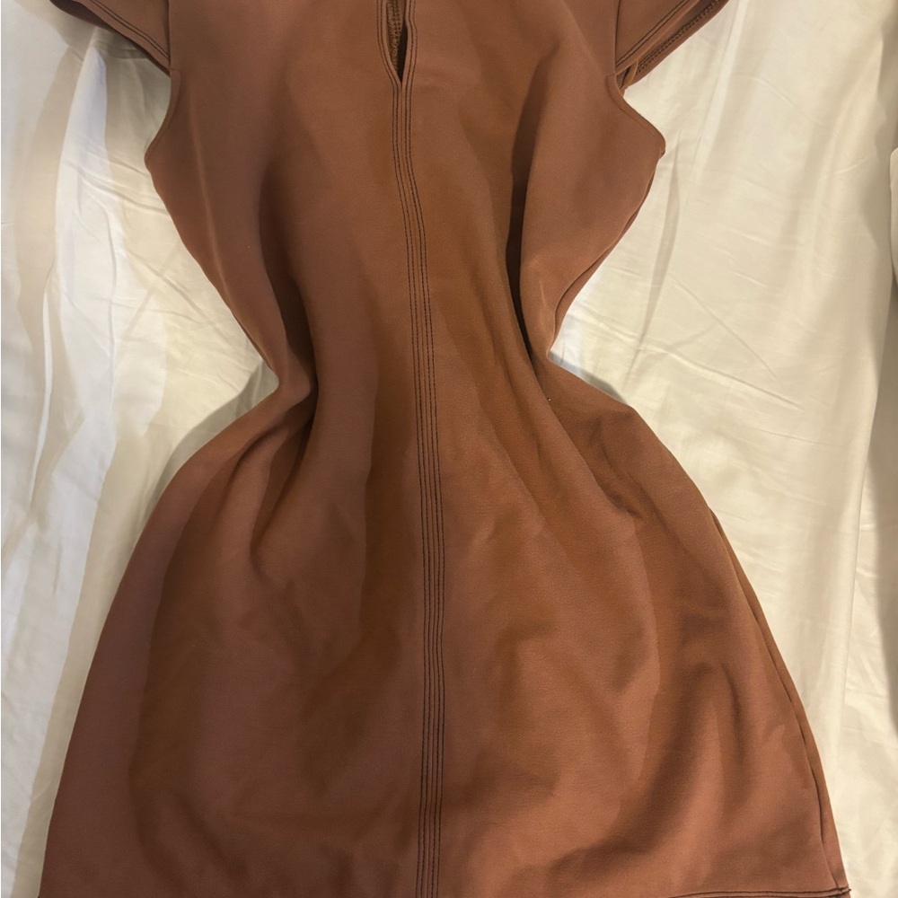 The Reformation Brown Mini Form-Fitting Dress Elegant S